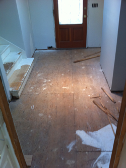 Foyer - Before - Hardwood floor installation 